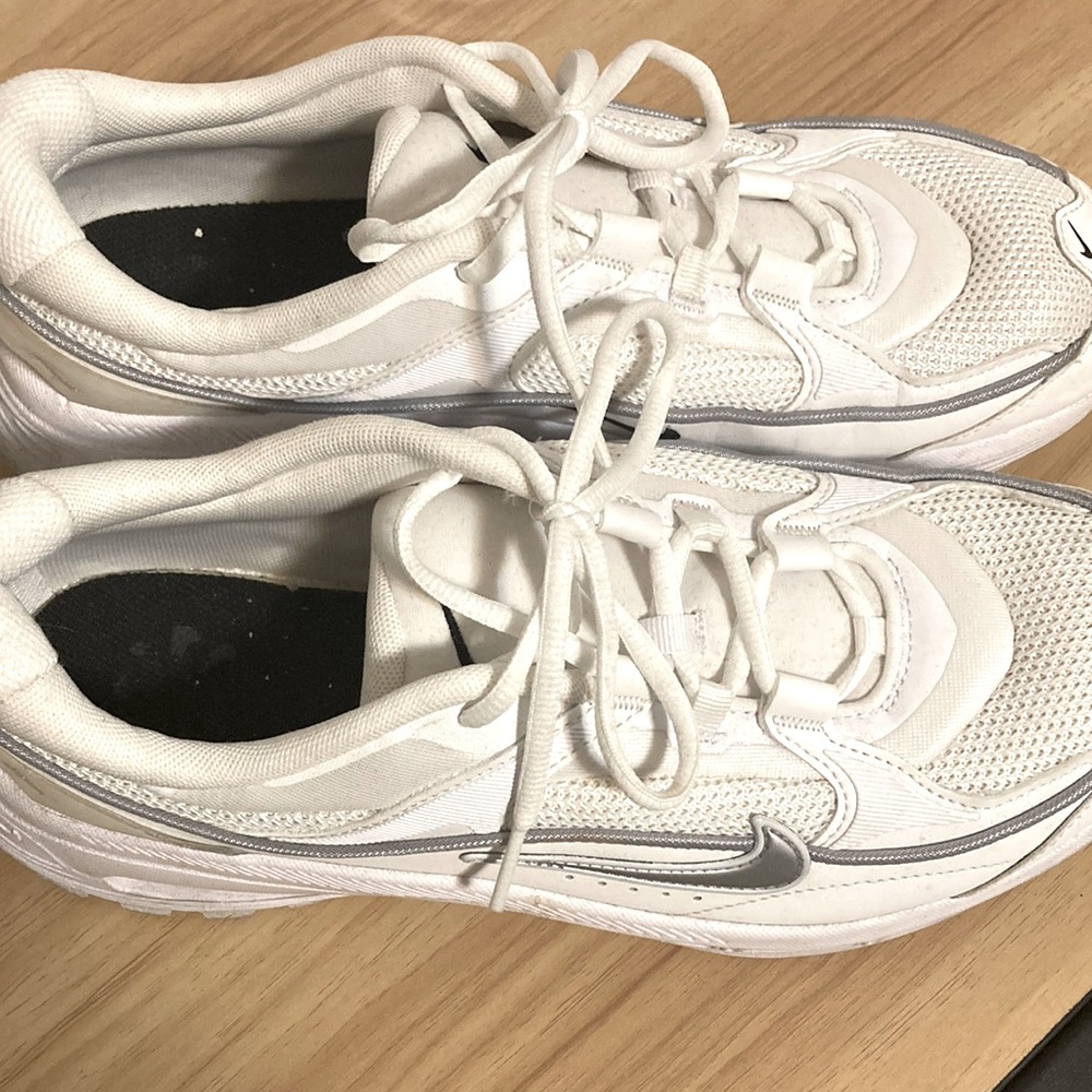 Nike Air- white womens shoes. Size 10. Chunky white sneakers. Tennis shoes.